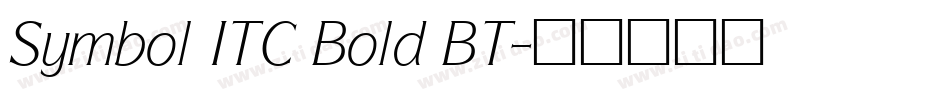 Symbol ITC Bold BT字体转换